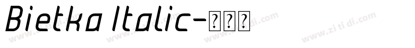 Bietka Italic字体转换
